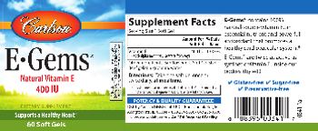 Carlson E-Gems 400 IU - supplement