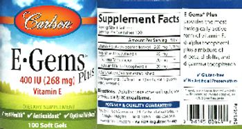 Carlson E-Gems Plus 400 IU (268 mg) - supplement