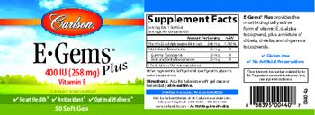 Carlson E-Gems Plus 400 IU (268 mg) - supplement