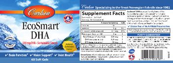 Carlson EcoSmart DHA 500 mg DHA Natural Lemon Flavor - supplement