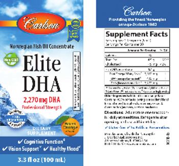 Carlson Elite DHA 2,270 mg Natural Orange Flavor - supplement