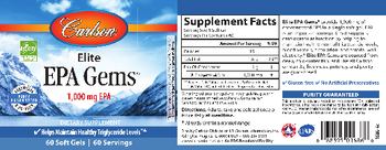 Carlson Elite EPA Gems 1,000 mg - supplement