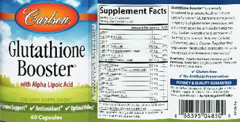 Carlson Glutathione Booster - supplement