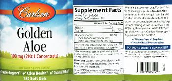 Carlson Golden Aloe 100 mg - supplement