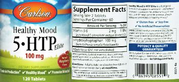 Carlson Healthy Mood 5-HTP Elite 100 mg Natural Raspberry Flavor - supplement
