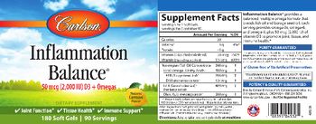 Carlson Inflammation Balance Natural Lemon Flavor - supplement
