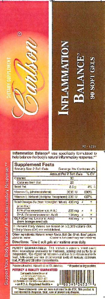 Carlson Inflammation Balance - supplement