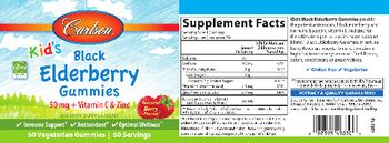 Carlson Kid's Black Elderberry Gummies Natural Berry Flavor - supplement