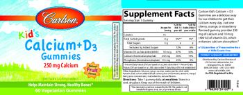 Carlson Kid's Calcium+D3 Gummies - supplement