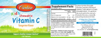 Carlson Kid's Chewable Vitamin C Tangerine Flavor - supplement