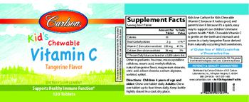 Carlson Kid's Chewable Vitamin C Tangerine Flavor - supplement