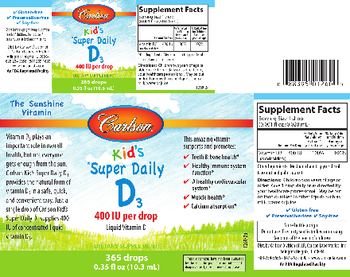 Carlson Kid's Super Daily D3 400 IU - supplement