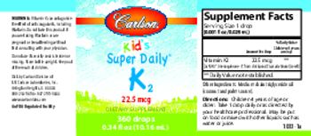 Carlson Kid's Super Daily K2 22.5 mcg - supplement