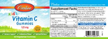 Carlson Kid's Vitamin C Gummies 125 mg Natural Orange Flavor - supplement