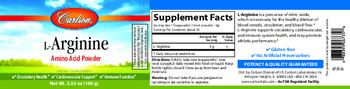 Carlson L-Arginine Amino Acid Powder - supplement