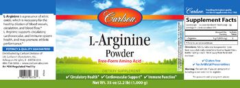 Carlson L-Arginine Powder - supplement