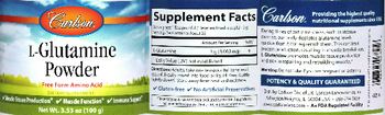 Carlson L-Glutamine Powder - supplement