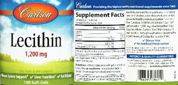 Carlson Lecithin 1,200 mg - supplement