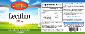 Carlson Lecithin 1200 mg - supplement
