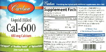 Carlson Liquid Cal-600 600 mg - supplement