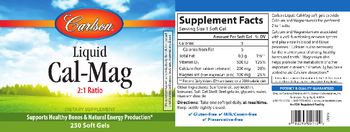 Carlson Liquid Cal-Mag 2:1 Ratio - supplement