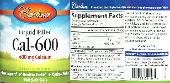Carlson Liquid Filled Cal-600 - supplement