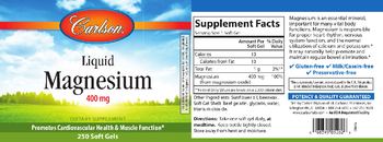 Carlson Liquid Magnesium 400 mg - supplement