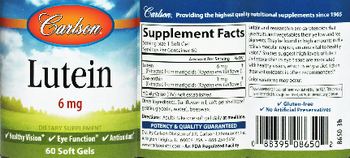 Carlson Lutein 6 mg - supplement