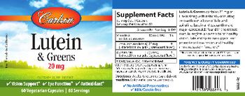 Carlson Lutein & Greens - supplement