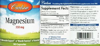 Carlson Magnesium 350 mg - supplement