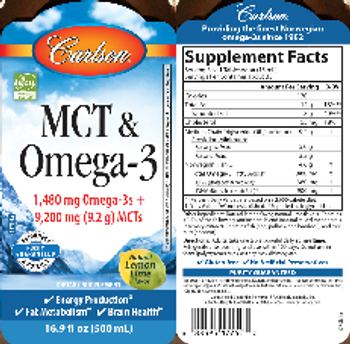 Carlson MCT & Omega-3 Natural Lemon Lime Flavor - supplement
