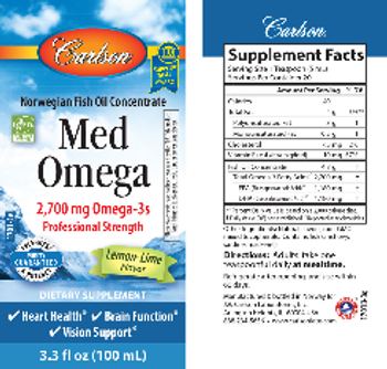 Carlson Med Omega Lemon-Lime Flavor - supplement