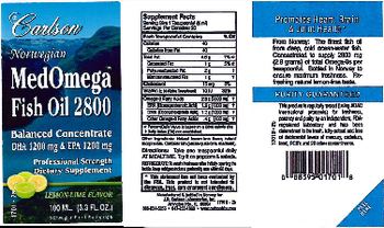 Carlson MedOmega Fish Oil 2800 Lemon-Lime Flavor - supplement