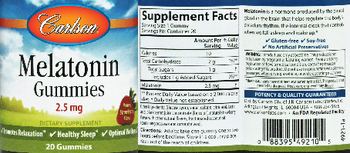 Carlson Melatonin Gummies 2.5 mg Natural Strawberry Flavor - supplement