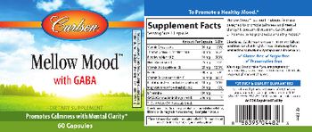 Carlson Mellow Mood With GABA - supplement