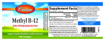 Carlson Methyl B-12 - supplement