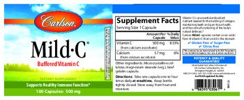 Carlson Mild-C 500 mg - supplement