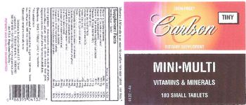 Carlson Mini-Multi Vitamins & Minerals - supplement