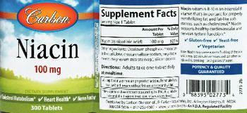 Carlson Niacin 100 mg - supplement