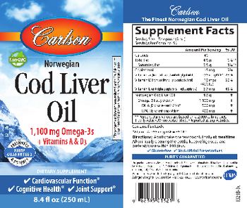 Carlson Norwegian Cod Liver Oil - supplement