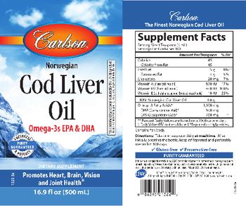 Carlson Norwegian Cod Liver Oil - supplement
