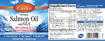 Carlson Norwegian Salmon Oil and GLA - supplement