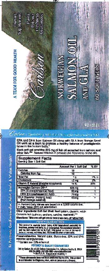Carlson Norwegian Salmon Oil And GLA - supplement