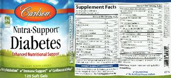 Carlson Nutra-Support Diabetes - supplement