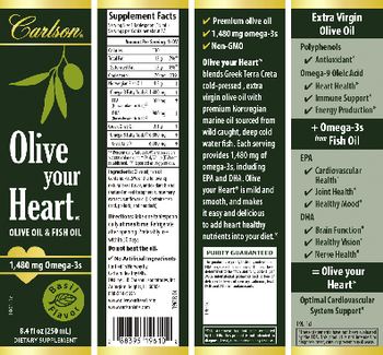 Carlson Olive Your Heart Basil Flavor - supplement