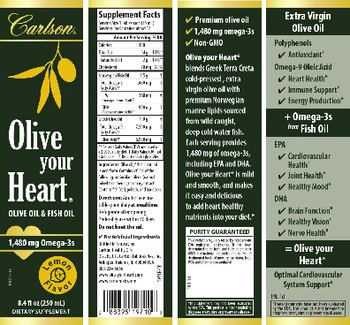 Carlson Olive Your Heart Lemon Flavor - supplement