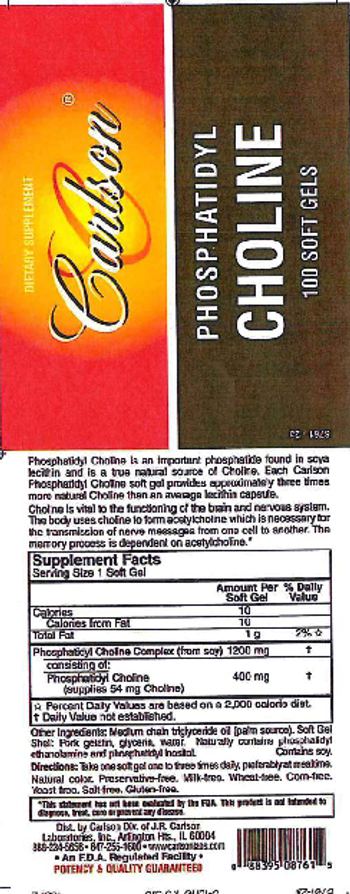 Carlson Phosphatidyl Choline - supplement