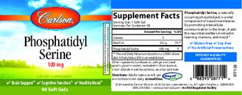Carlson Phosphatidyl Serine 100 mg - supplement
