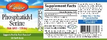 Carlson Phosphatidyl Serine - supplement
