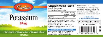 Carlson Potassium 99 mg - supplement